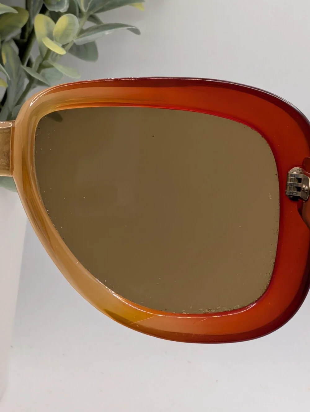 ​Vintage 1970s Tura France Oversized Butterfly Sunglasses Brown Ombre Cutout